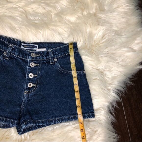 Blue asphalt button fly high waist short shorts 3 - Picture 9 of 9